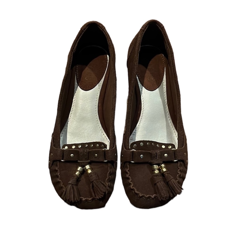 Bakers brown suede moccasins size 6
